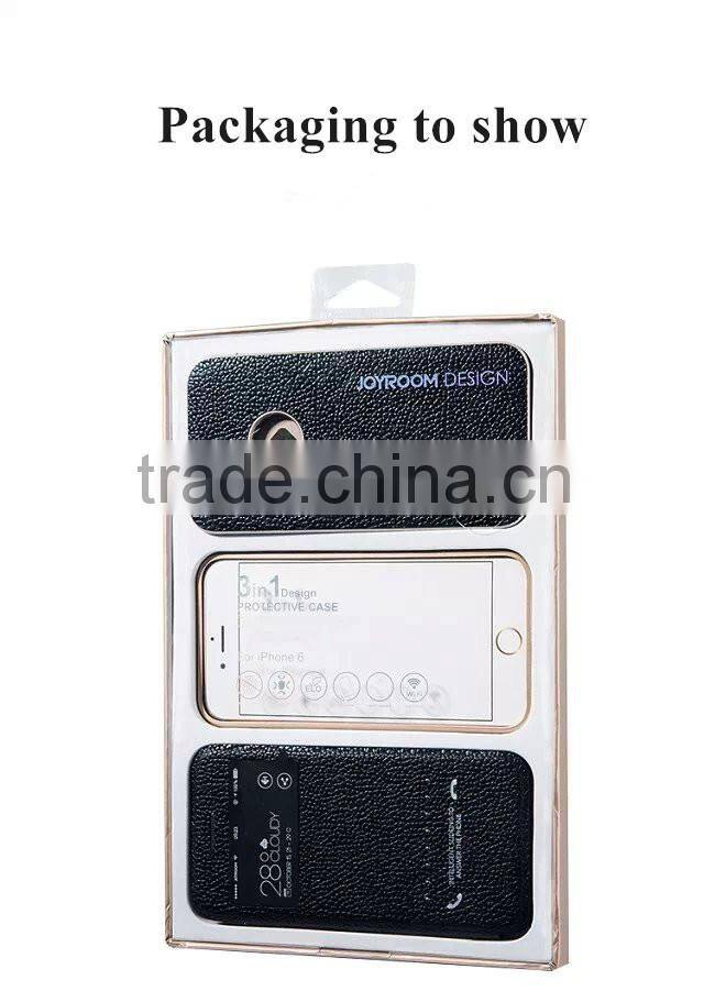 3in1cowhide case and metal bumper,aviation aluminum,PC, For iphone 6/plus Style case cover,