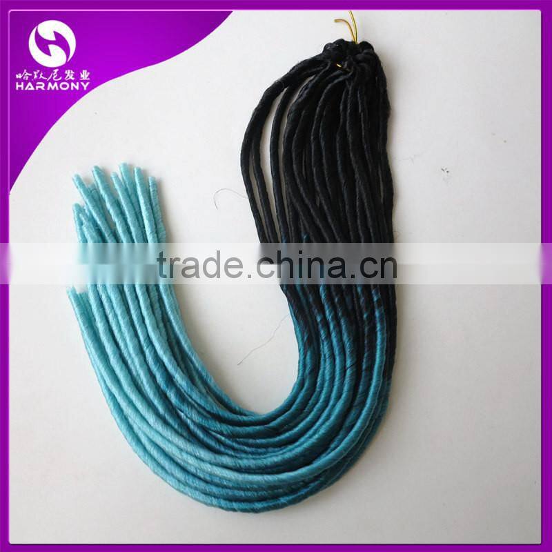 HARMONY NEW ARRIVE 20" 95g synthetic soft dreadlocks braids in ombre color pre crochect Ombre Faux Locs Braid Hair Extensions