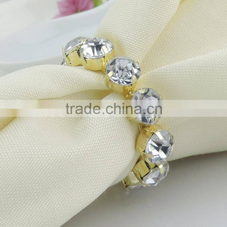 Table Decoration & Accessories Type crystal acrylic stones napkin ring