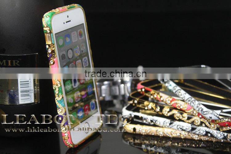 Wholesale new product china alibaba supplier bling bling diamand Aluminum Bumper Case Cover For iphone 5 5s