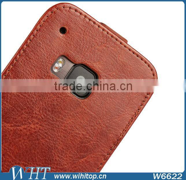New Arrival Cell Phone Case Vertical Flip Cover for HTC One M9 Leather Case