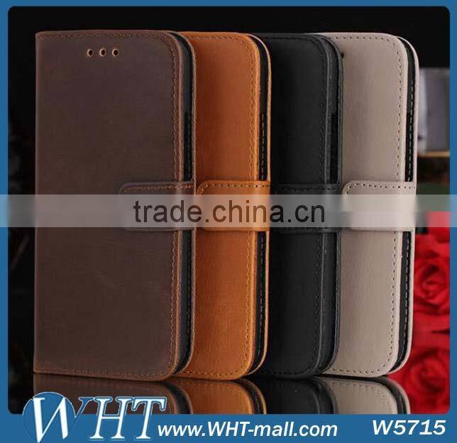 Luxury Mobile Card Holder Wallet Leather Flip Case for HTC One M8 Mini