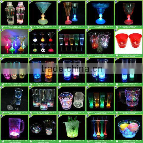 Green Plastic Wine LED Flashing Glass