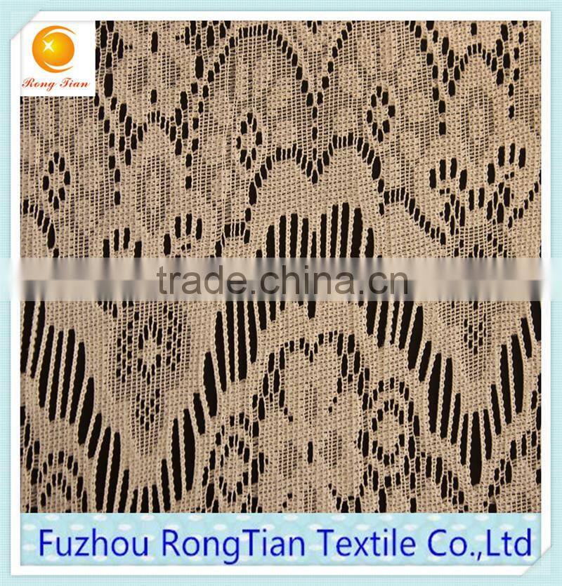 Top quality crocheted eyelet cord african lace fabric for wedding dress