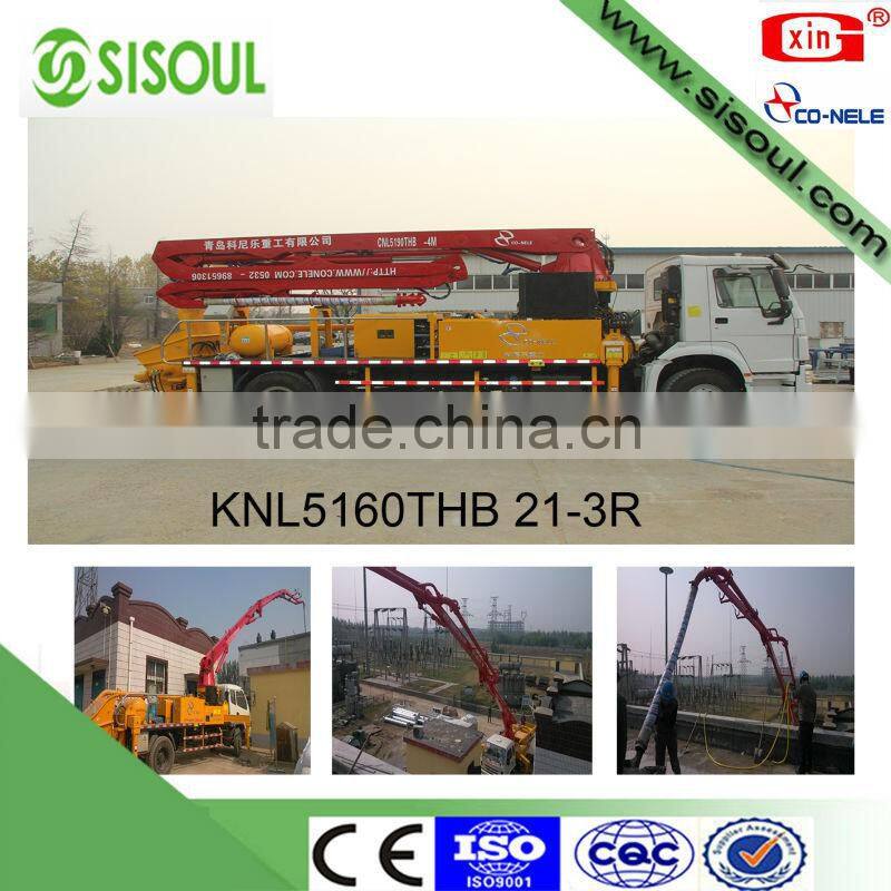 Truck-mounted electric motor concrete pump