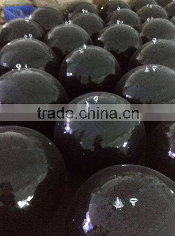 2016 haning rotating Safety Rotating fiberglass black mirror ball ornaments