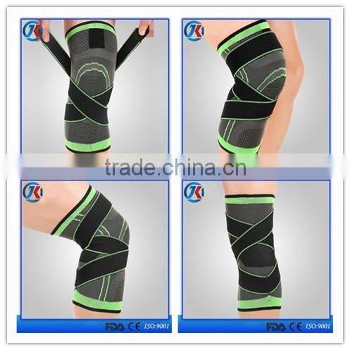 sports adjustable knitted silicon knee brace pad best selling product in europe