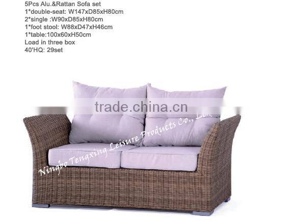 2016 Northern Europe style outdoor UV resistant rattan effect garden furniture