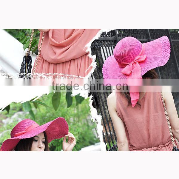 Ladies Elegant Purple Church Hats Made of Straw From Taizhou,China