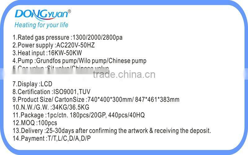 wall hung domestic gas condensing boiler