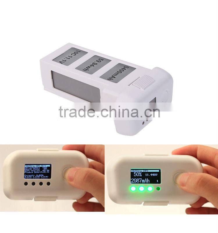 2016 Newest Hot Sale 11.1V 5400mAh 3S Battery with LCD Power Display for DJI Phantom 2 Vision Quadcopter RC battery