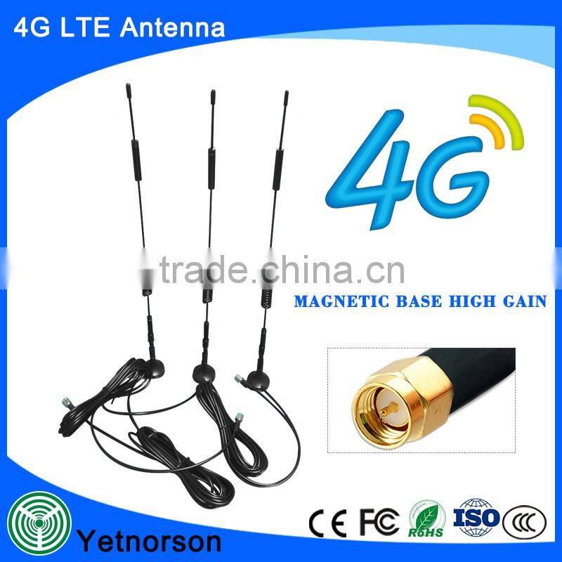 7dBi 4g modem external antenna with magnetic bae antenna ts9/crc9/sma