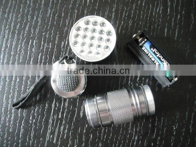 Aluminum Alloy 21LED flashlight touch