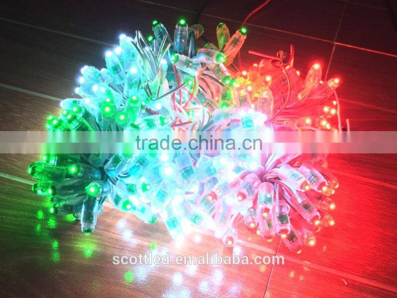 F8 12mm 5V Single Color String Lights blue red white yellow