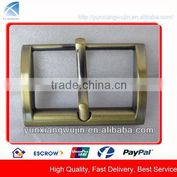 CD7155 Simple Design Oval Gold Plain Metal Belt Buckle with Engraving Logo