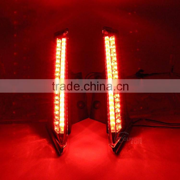 12V LED Tail Lights Rear Column Lamp For Nissan X-trail Rogue 2014 2015 Rear-end Tail Brake Parking Lights Rear Warning Light