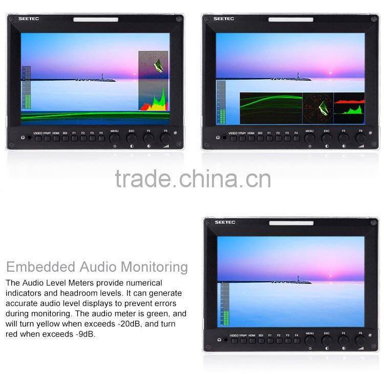 7" aluminum design IPS 1280x800 camera-top monitor HDMI SDI input and output high brightness photography equipment