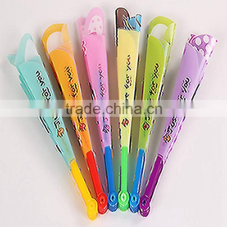 Plastic cartoon fans folding kid plastic hand fan customized printing fans