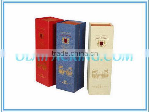 excellent logo printed paper wine box for gift