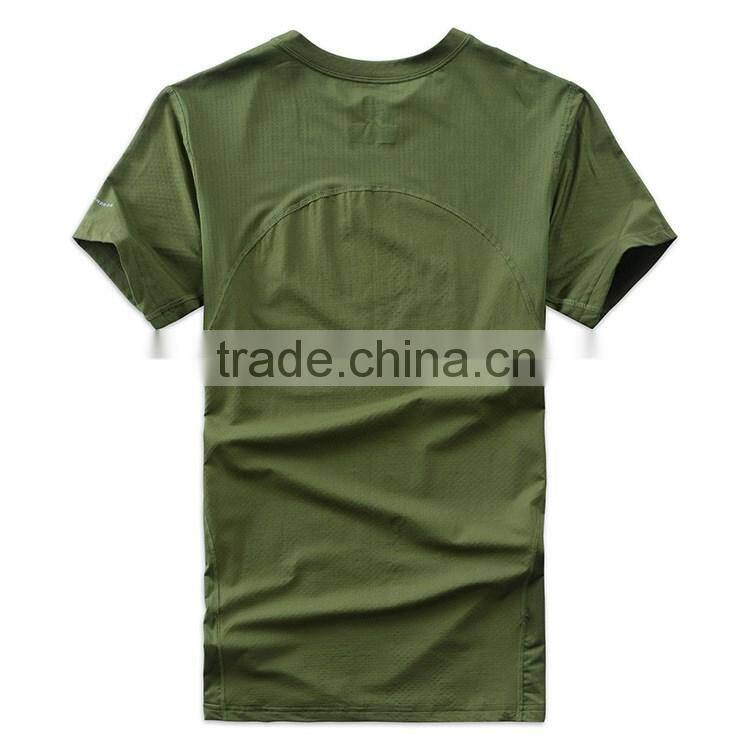 Hot Sale Outdoor Climbing Dry Fit Sports Mens Short Sleeve T Shirt