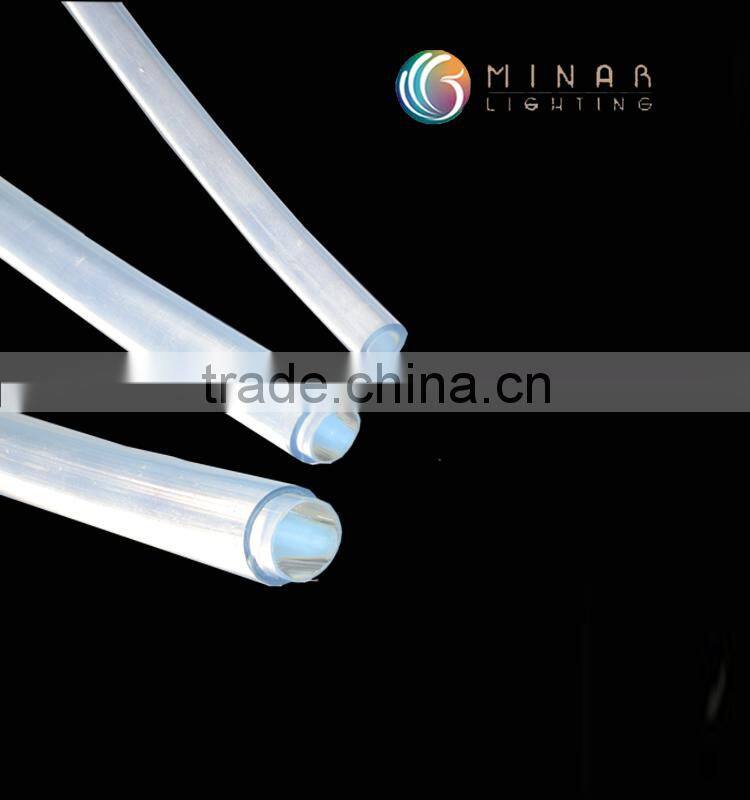 8mm solid polymer fiber optic side glow cable lighting