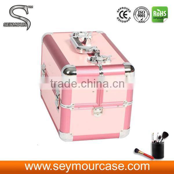 Aluminum transparent cosmetic case
