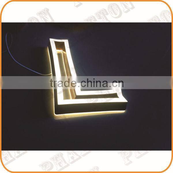 New products !!! both front and back halo illuminated acrylic channel letter sign