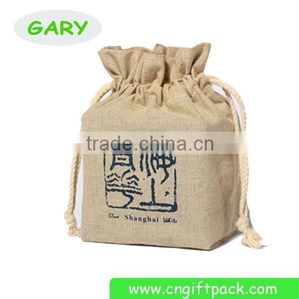 Natual Cotton Linen Tea Gift Packaging Bag