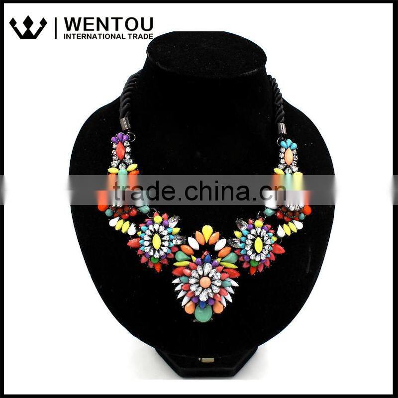 Hot Selling Fashion Style Colorful Mosaic Necklace