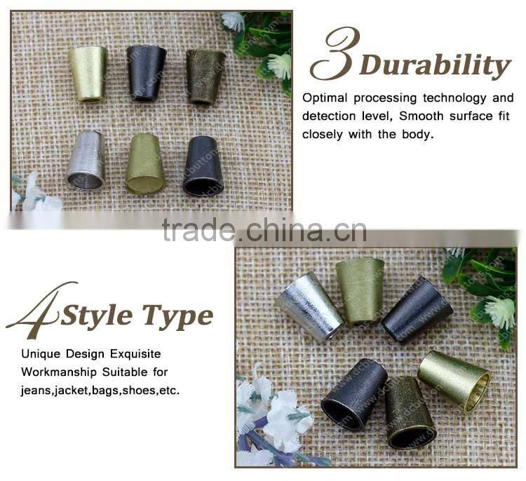 Metal cord stopper for hang tag