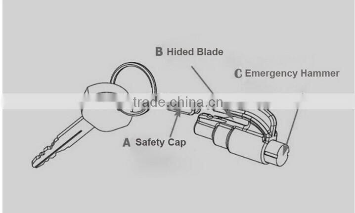 multifunctional emergency led car safety hammer