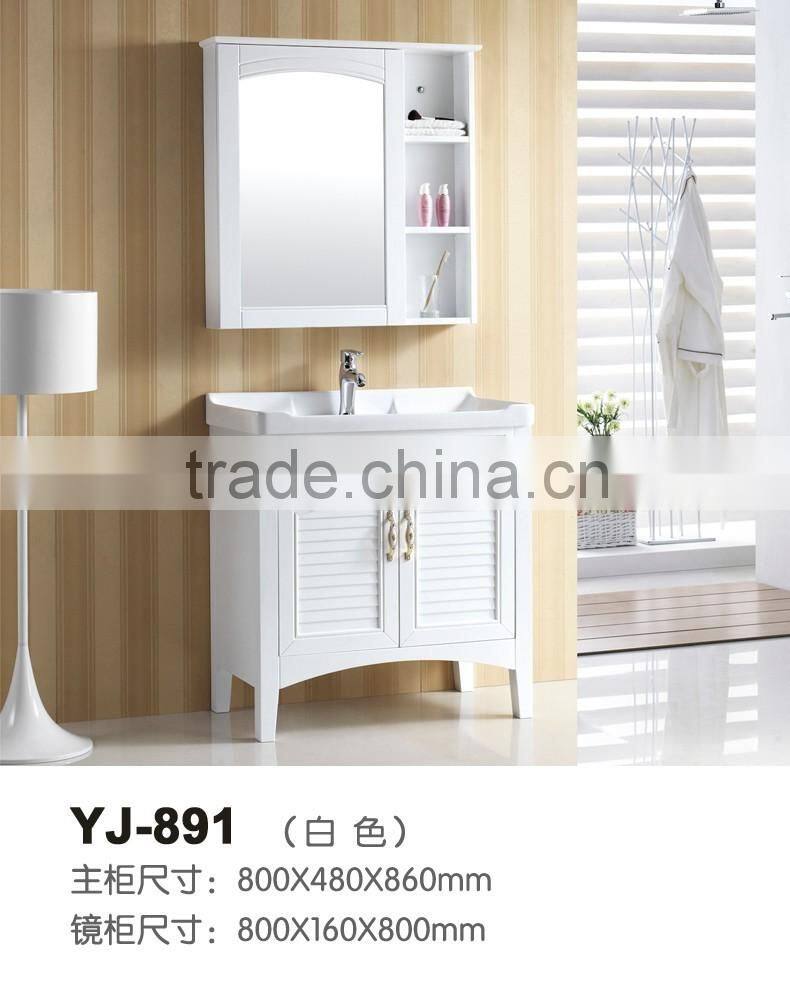Simple design! waterpproof solid wood low price modern bathroom cabinet