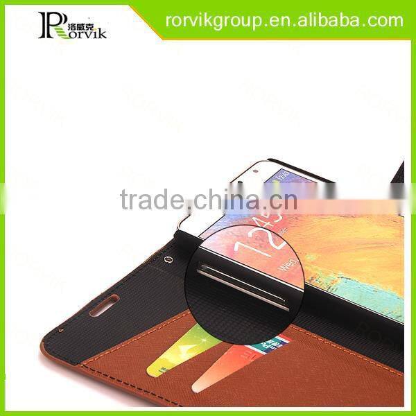 crazy horse pattern leather double phone case card holder for Samsung Galaxy NOTE 3