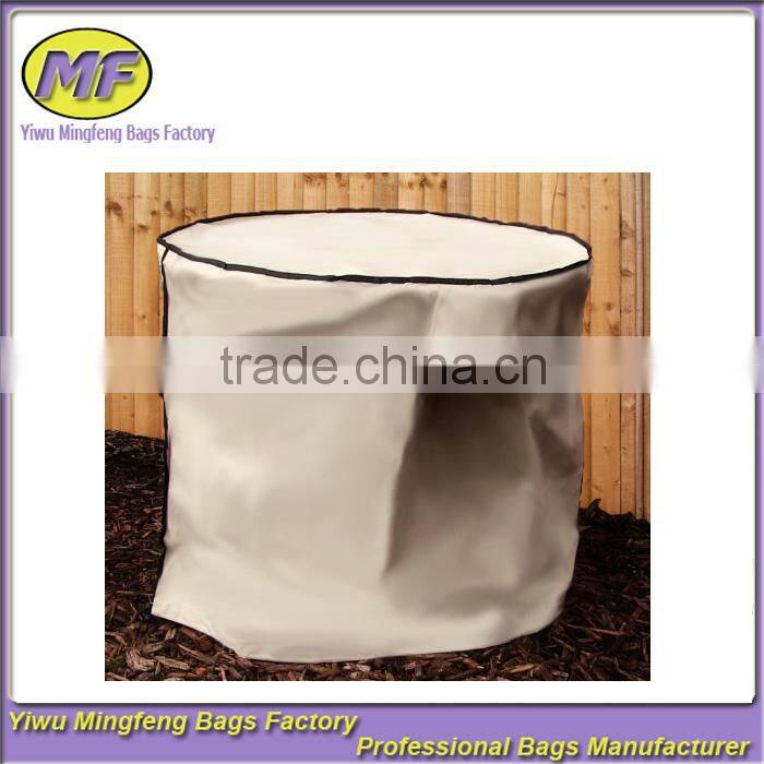 Heavy Duty Round Air Conditioner Cover, Black white, 34 X 30 Inch