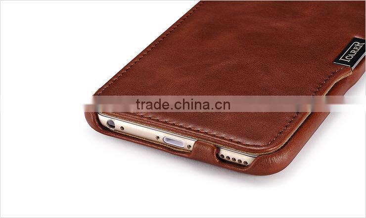 icarer vintage leather case for iPhone6 plus,genuine leather wallet case with stand function