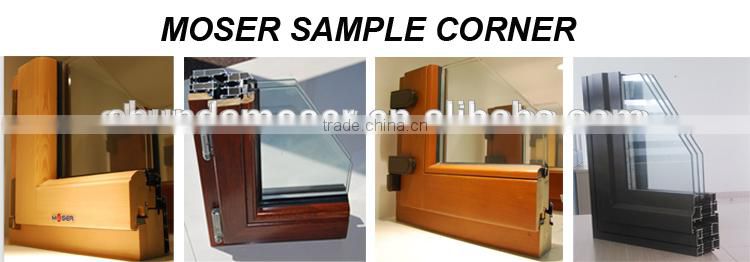 Wood clading windows with grill design