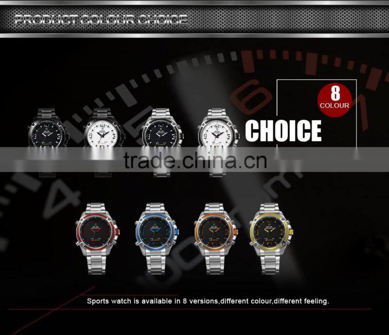 2014 WEIDE Men Watch JAPAN Miyota Quartz Watch Analog&Digital Military Watches,Luxury Brand Casual Watches /WH2306