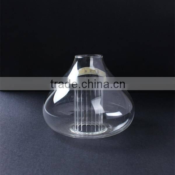 clear double wall pyrex glass lamp shade & cover