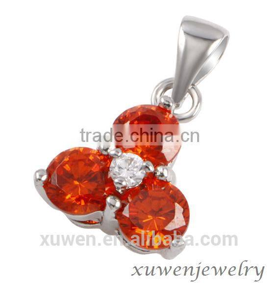 red zircon stainless steel wholesale natural stone jewelry
