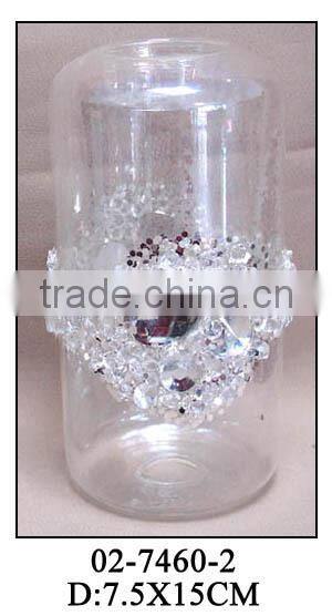 clear glass round tealight holders