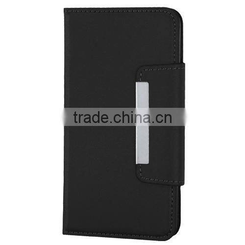 Black Leather Magnet Flip Cover Pouch Case For HTC One M7,Wallet Leather Case For HTC One M7