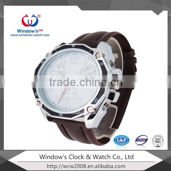 classical debossed logo leather Watch box/customize leather watch case