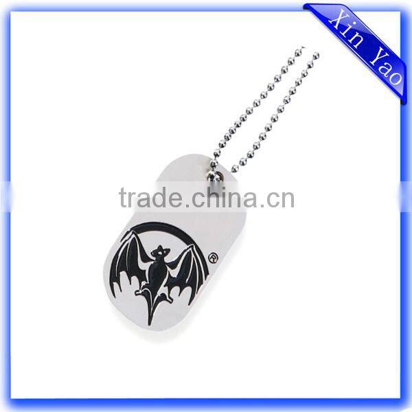 Free Sample Factory stamping dog tag with ball chain for men