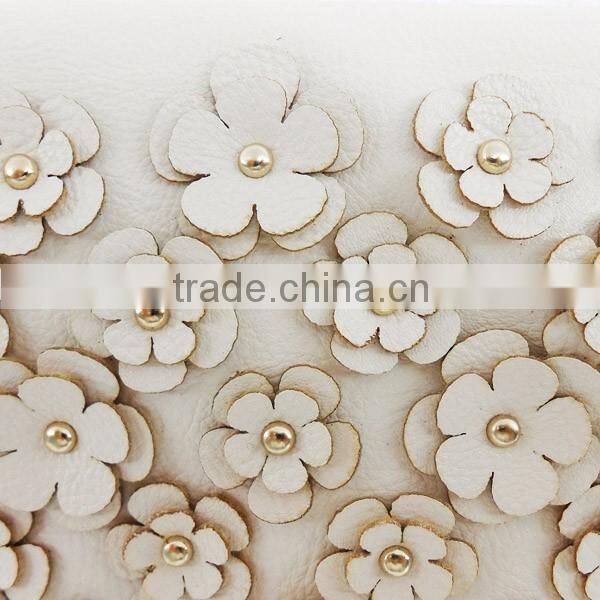 Floral style pu leather bag for women