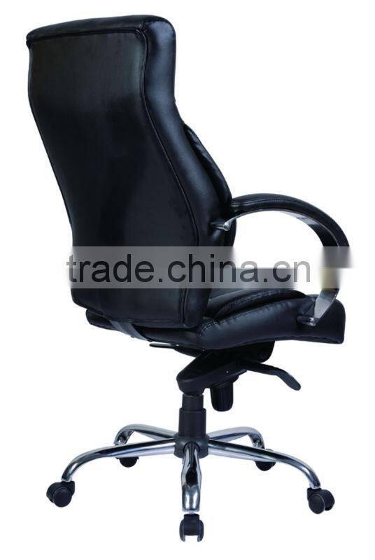 PU leather Chromed armrest and base Buffalo top leather Office Chair AGS-6017-1