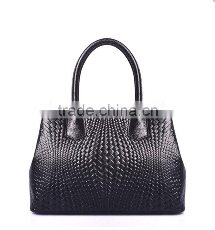 High Quality New Design Fashion wowen PU Leather Hand Bags from China