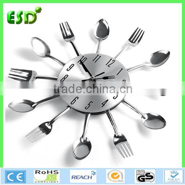 spoon and fork wall clock kitchen clock