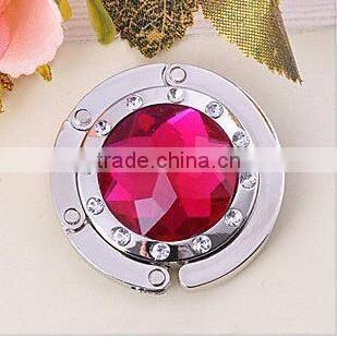 High quality folding metal bag hanger with diamond