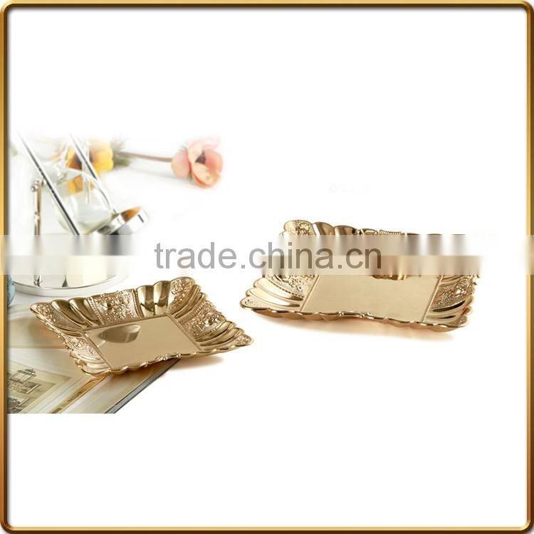 antique and silver metal serving tray for home decoration and wedding for food