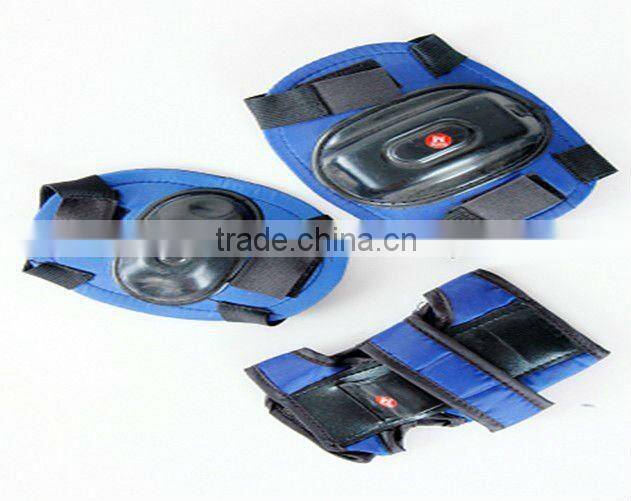 Different size skate board knee and elbow pads